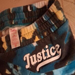 Justice Blue and Yellow Tie-Dye Sweatpants
